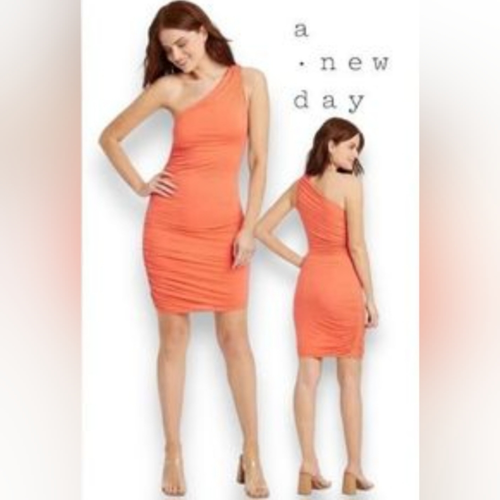 A New Day Rouched Orange Dress